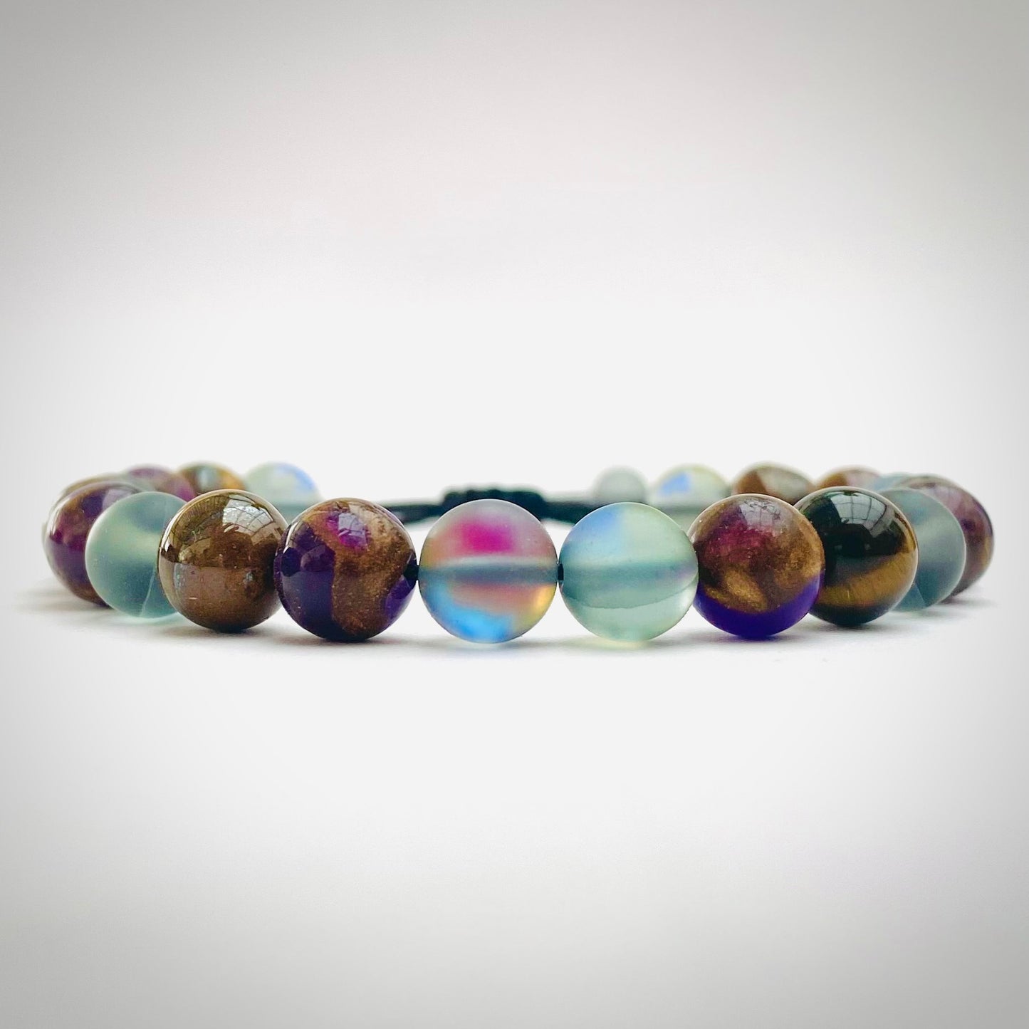 Pulsera cuarzo electrificado y ojo de tigre