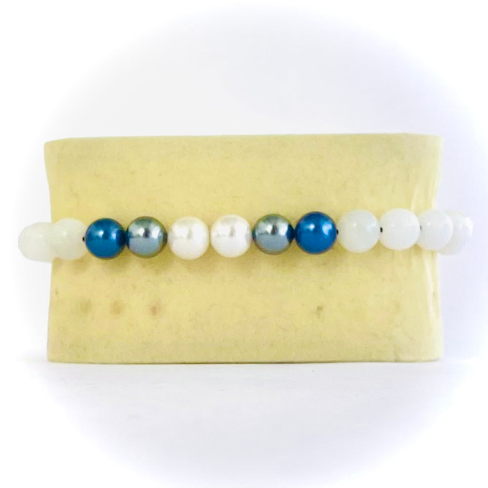 Pulsera madre perla y agata
