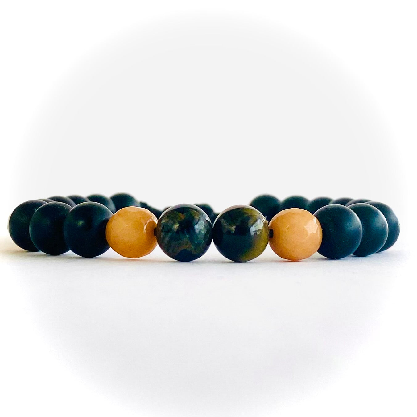 Pulsera onix, agata y ojo de tigre