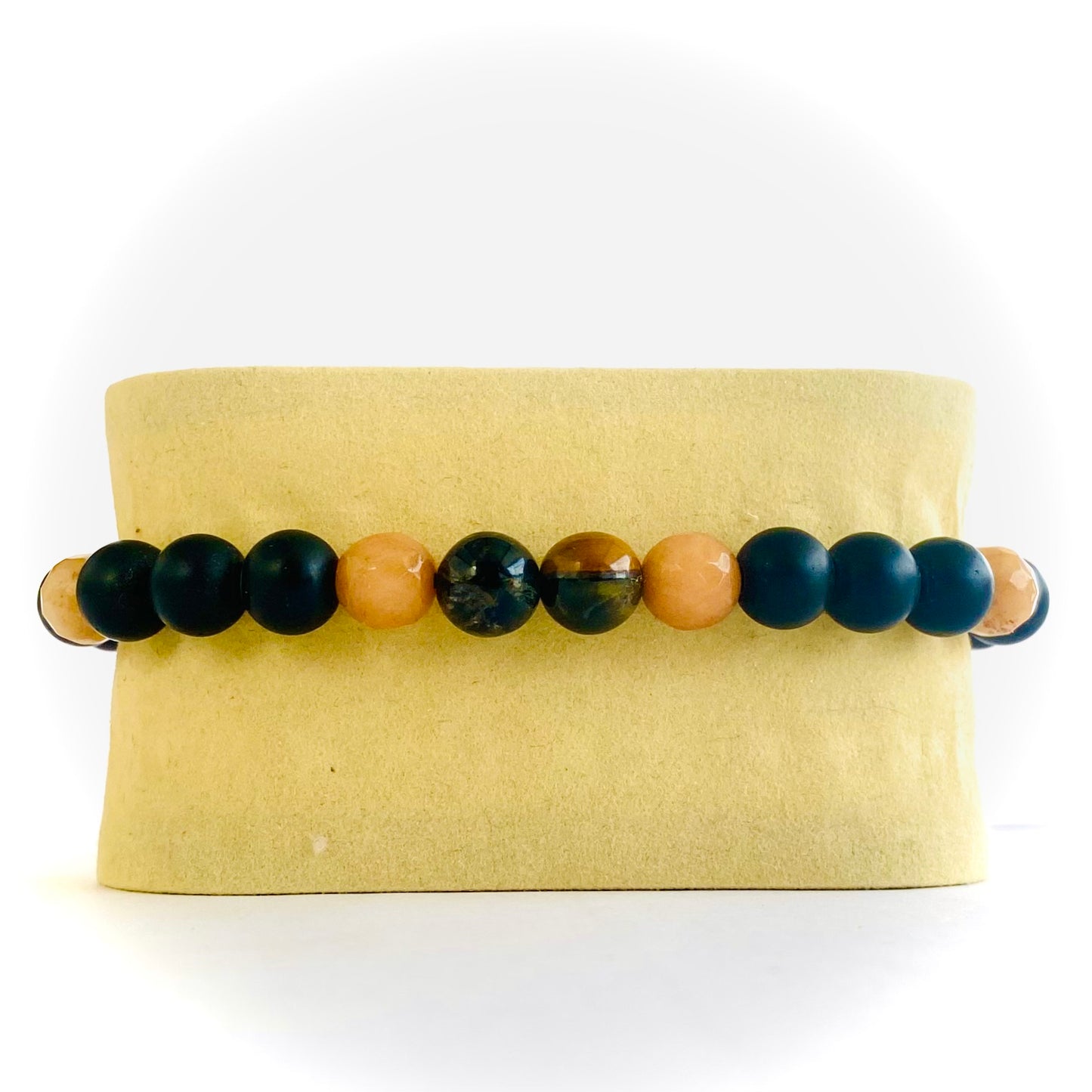 Pulsera onix, agata y ojo de tigre