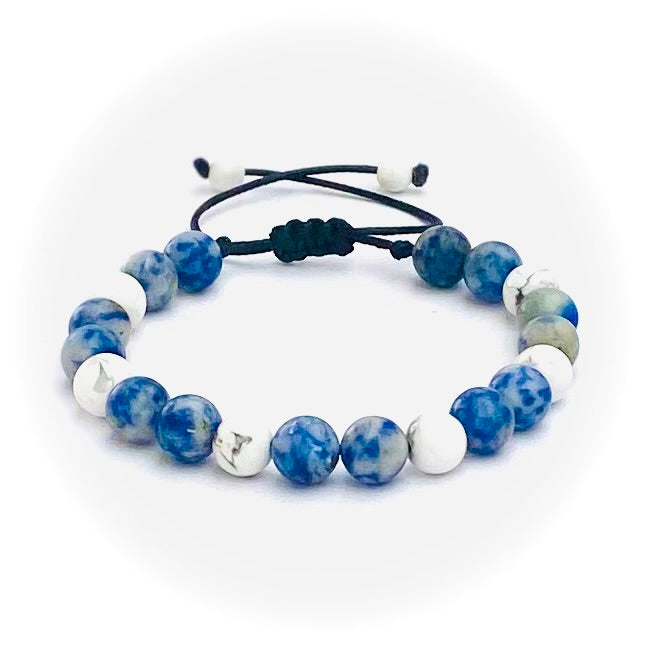 Pulsera howlita y sodalita