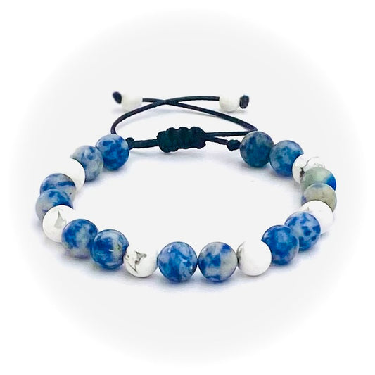 Pulsera howlita y sodalita