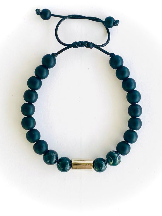 Pulsera onix, jade negro