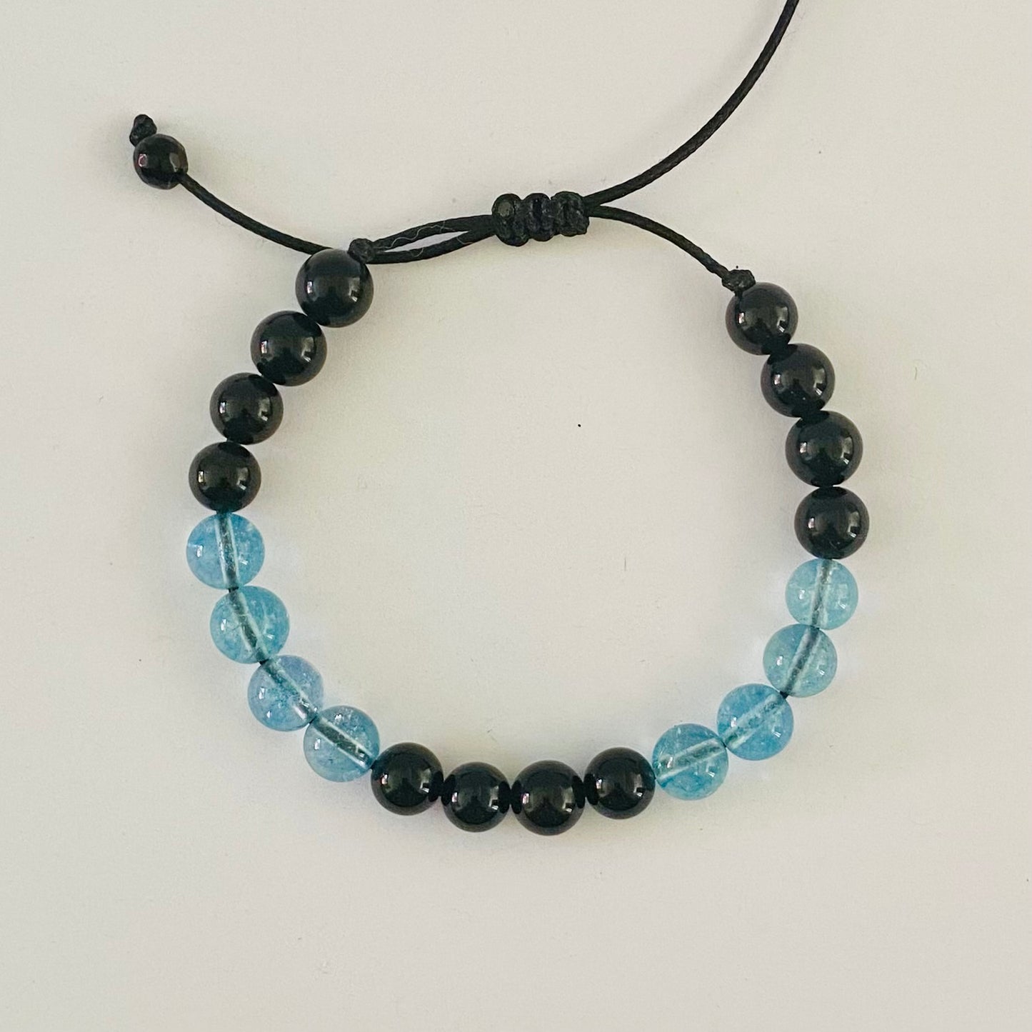 Pulsera Topacio y obsidiana