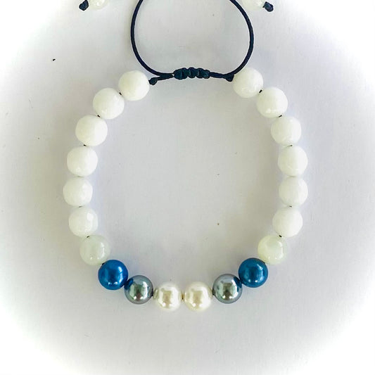 Pulsera madre perla y agata