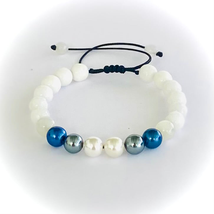 Pulsera madre perla y agata