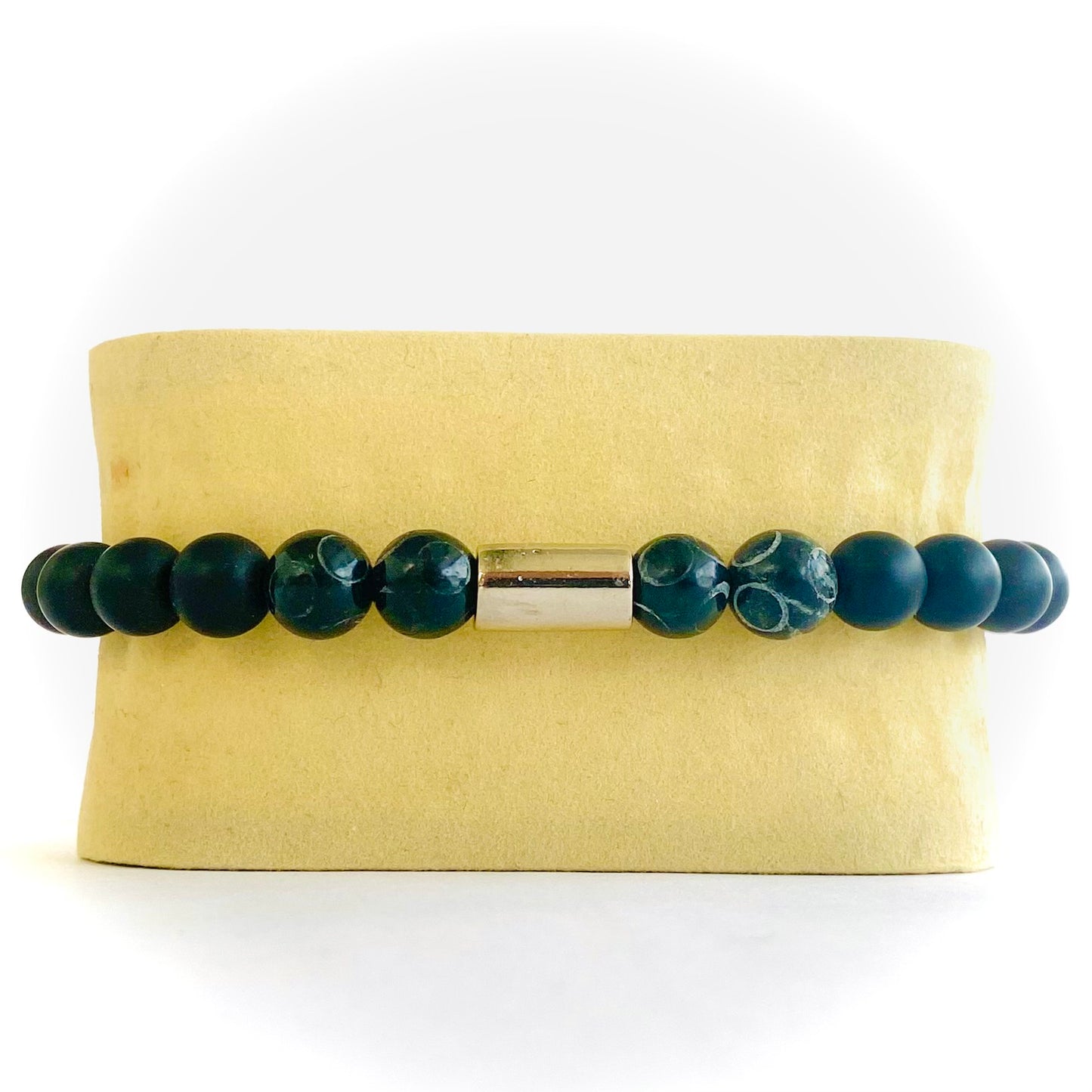 Pulsera onix, jade negro