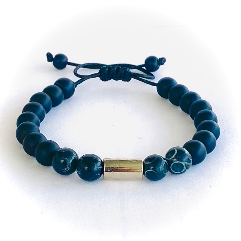 Pulsera onix, jade negro